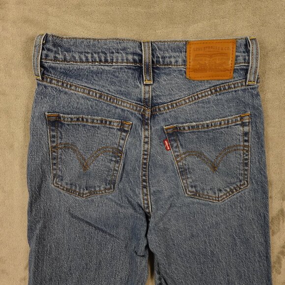 Levi's jeans ribcage Bell women's 24 light wash blue denim red tab premium - Picture 11 of 15